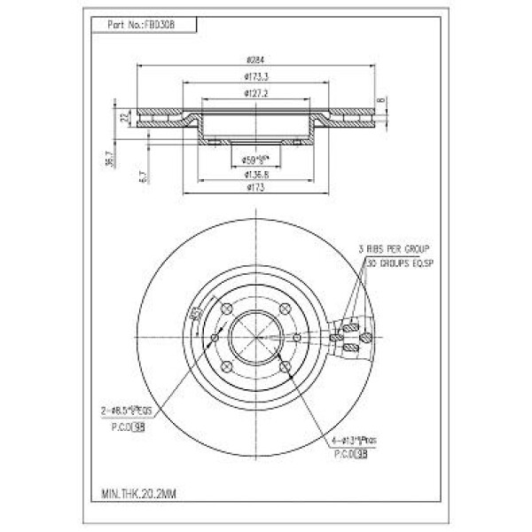 ΔΙΣΚΟΠΛΑΚΑ FBD-308